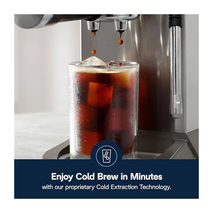 De'Longhi Dedica Duo Compact Cold Brew & Espresso Machine, Stainless Steel