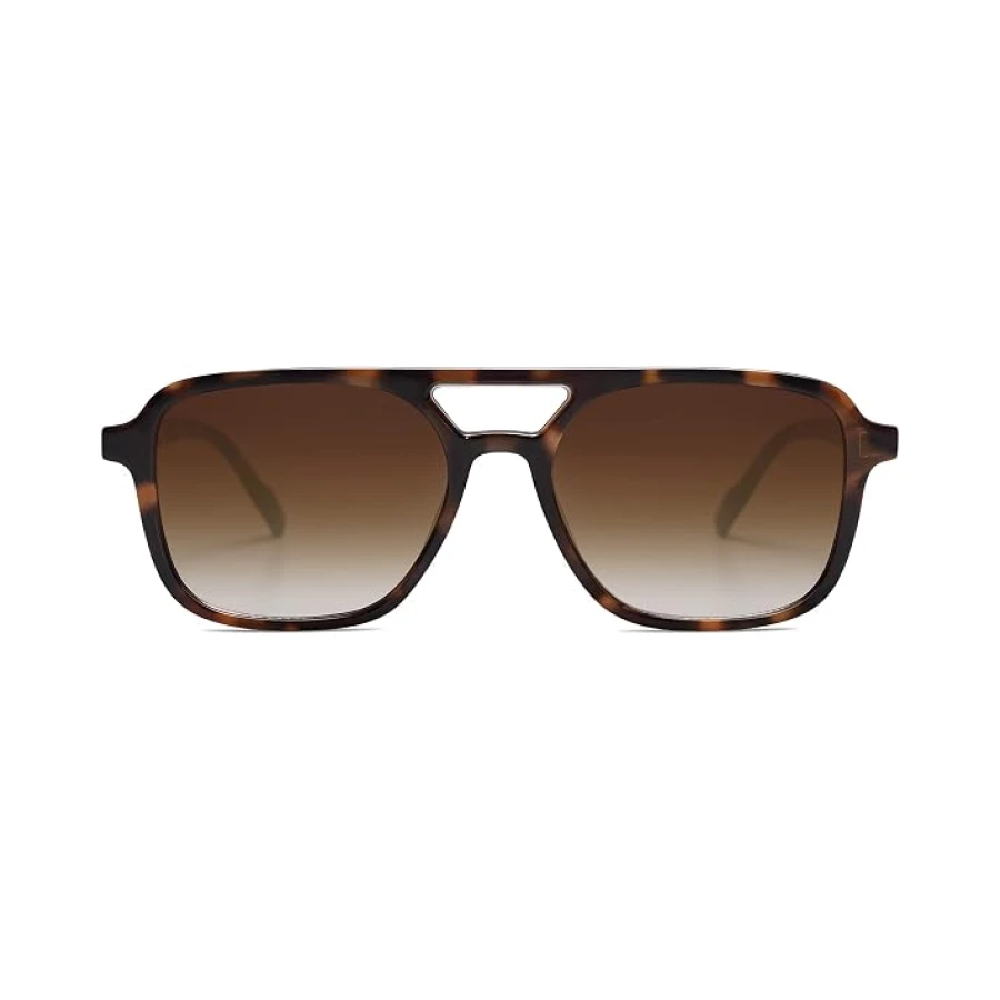 SOJOS Retro Aviator Sunglasses for Women Men,Trendy Rectangle Womens Mens Shades Sun Glasses SJ2202