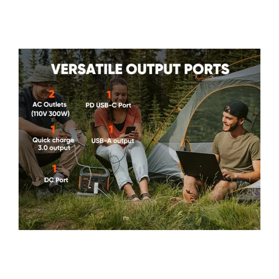 Jackery Portable Power Station Explorer 300, 292Wh Backup LiFePO4 Battery, Solar Generator for Outdoors Camping Travel Hunting Blackout (Solar Panel Optional)