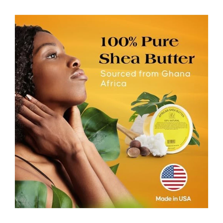 Ra Cosmetics African Shea Butter 100% Natural, 16 Oz