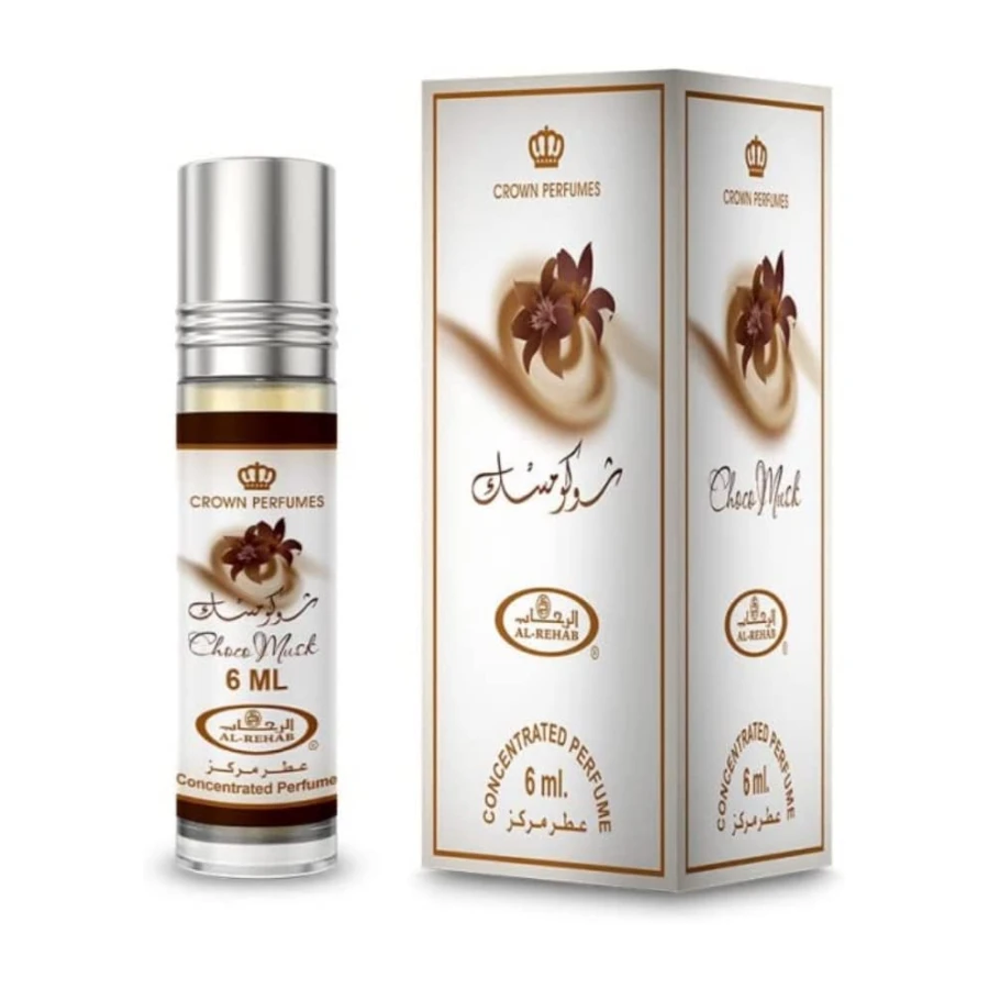Al Rehab Choco Musk Concentrated Perfume Rollerball for Unisex, 6 ml