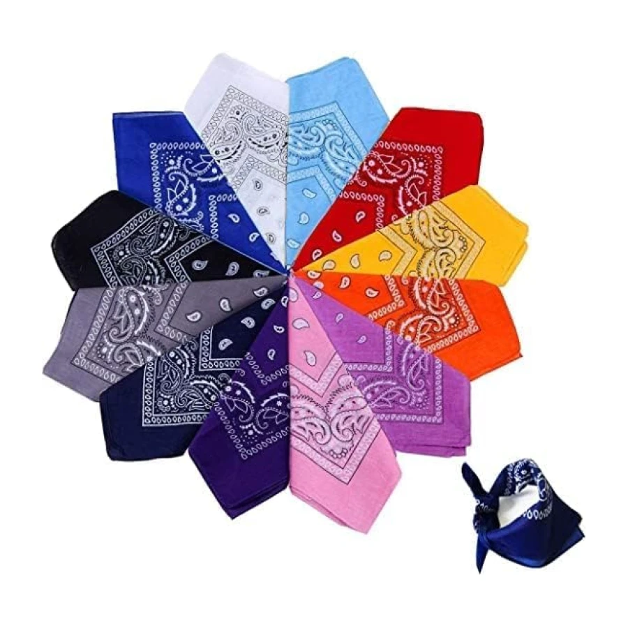 13 Original Paisley bandannas/bandannas of hair color choice