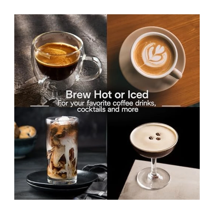 De'Longhi Dedica Duo Compact Cold Brew & Espresso Machine, Stainless Steel