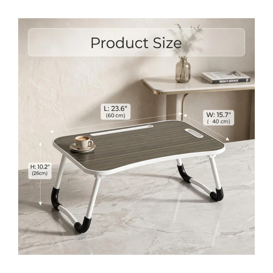 Portable Foldable Laptop Bed Desk, Adjustable Laptop Tray Table