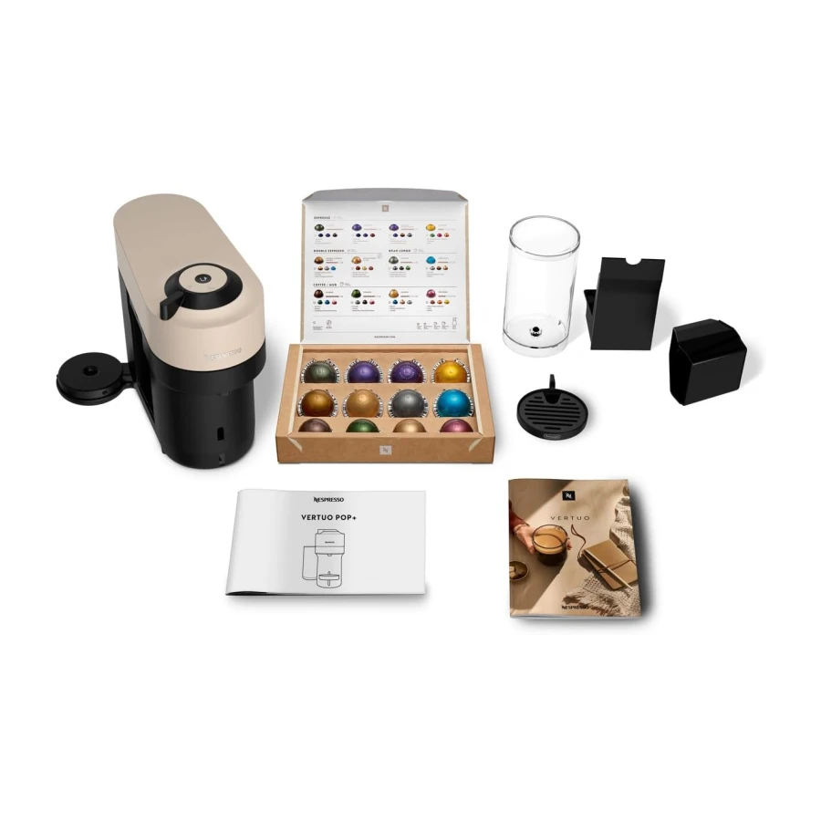 Nespresso Vertuo Pop+ Pod Coffee & Espresso Machine Sand Beige