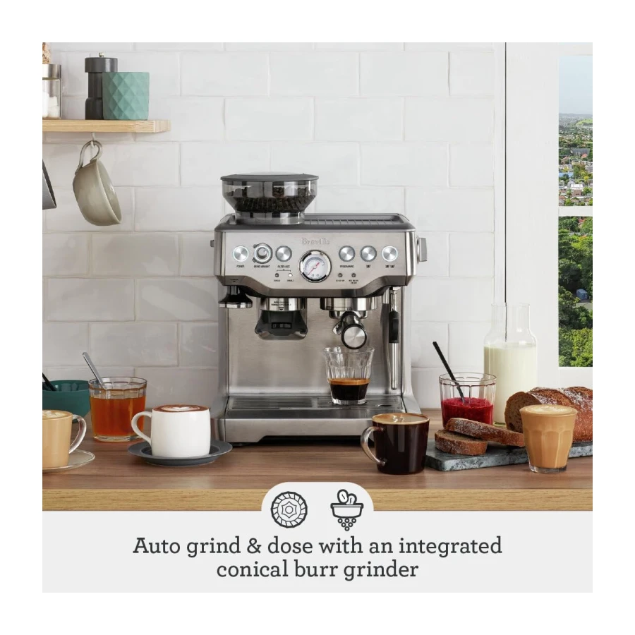 Breville Barista Express Espresso Machine, Brushed Stainless Steel, BES870XL