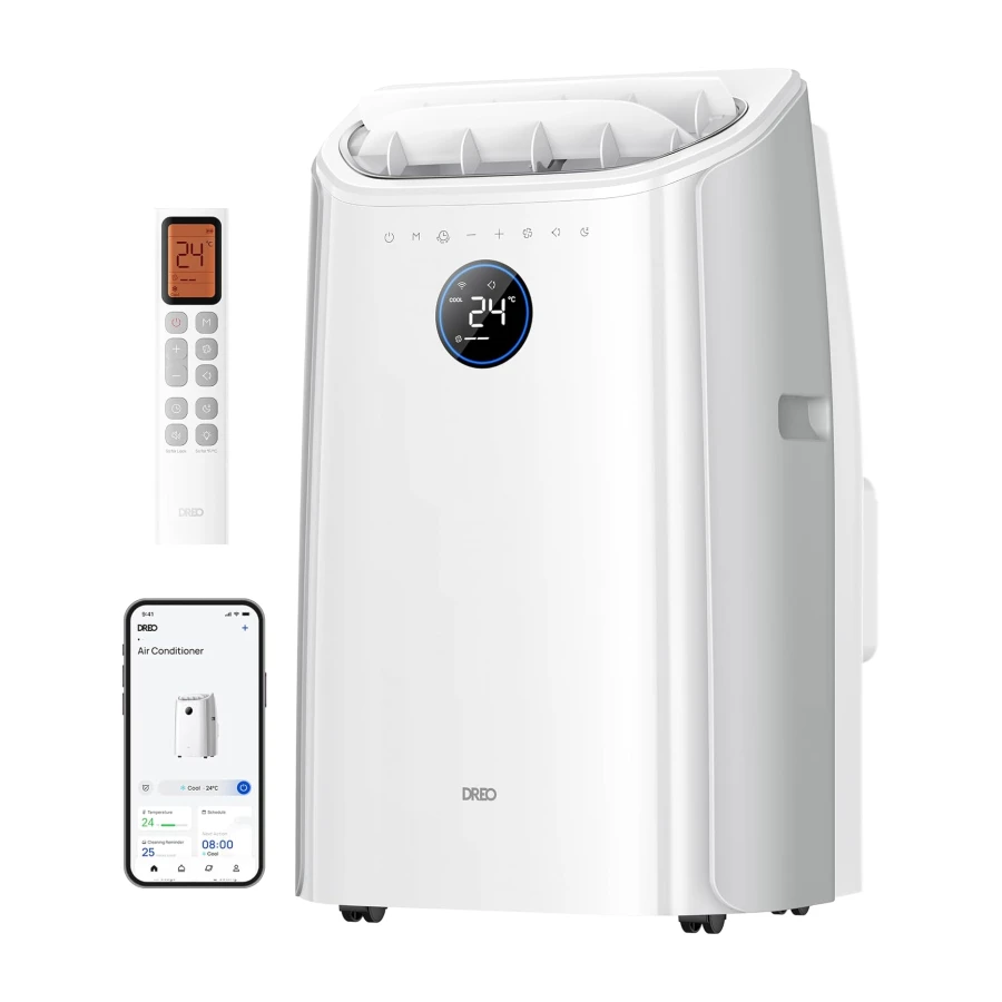 DREO Portable Air Conditioners, 12000 BTU ASHRAE (8000 BTU DOE) Smart AC Unit for Room with Drainage-free Cooling, APP/Voice/Remote, Fan & Dehumidifier, Quiet Standing AC for Bedroom, AC515S New
Visit the DREO Store