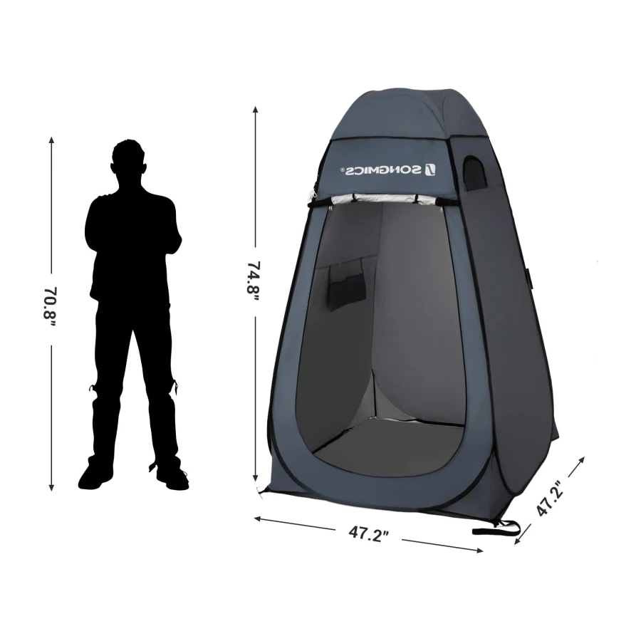 SONGMICS Portable Pop up Tent, Dressing Room Privacy Shelter, for Outdoor Camping Fishing Beach Shower Toilet, with Zippered Carrying Bag | Privacy Shelter