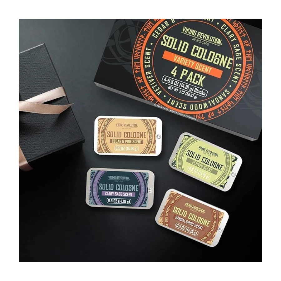 Viking Revolution Solid Cologne Set - Variety 1-0.5 oz (4 Pack)