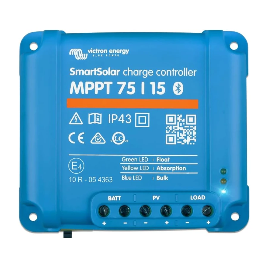 Victron Energy SmartSolar MPPT 75V 15 amp 12/24-Volt Solar Charge Controller (Bluetooth)
