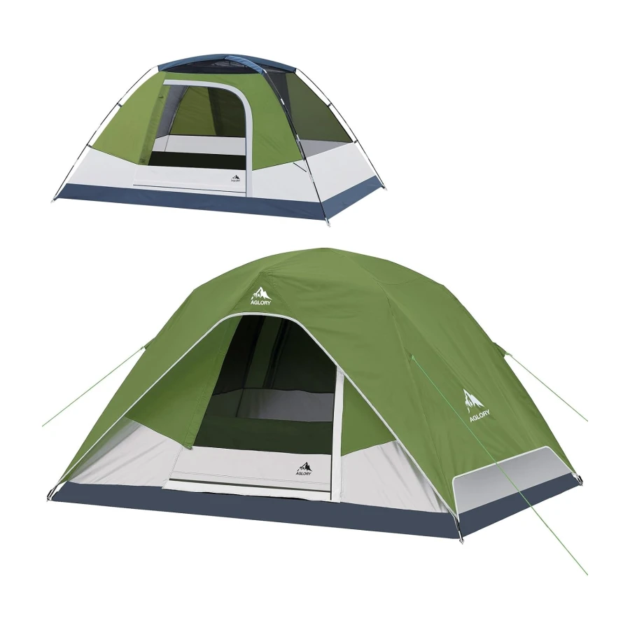 Camping Tent,2/4/6 Person Tent with Rainfly & Large Mesh Windows, Waterproof, Easy Setup - Tents for Family,Camping, Hiking,Backpacking and Outdoor