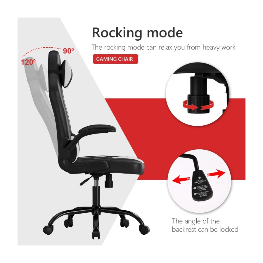 BestOffice Gaming Chair Ergonomic PC Video Game Chair Racing Computer Chair with Lumbar Support