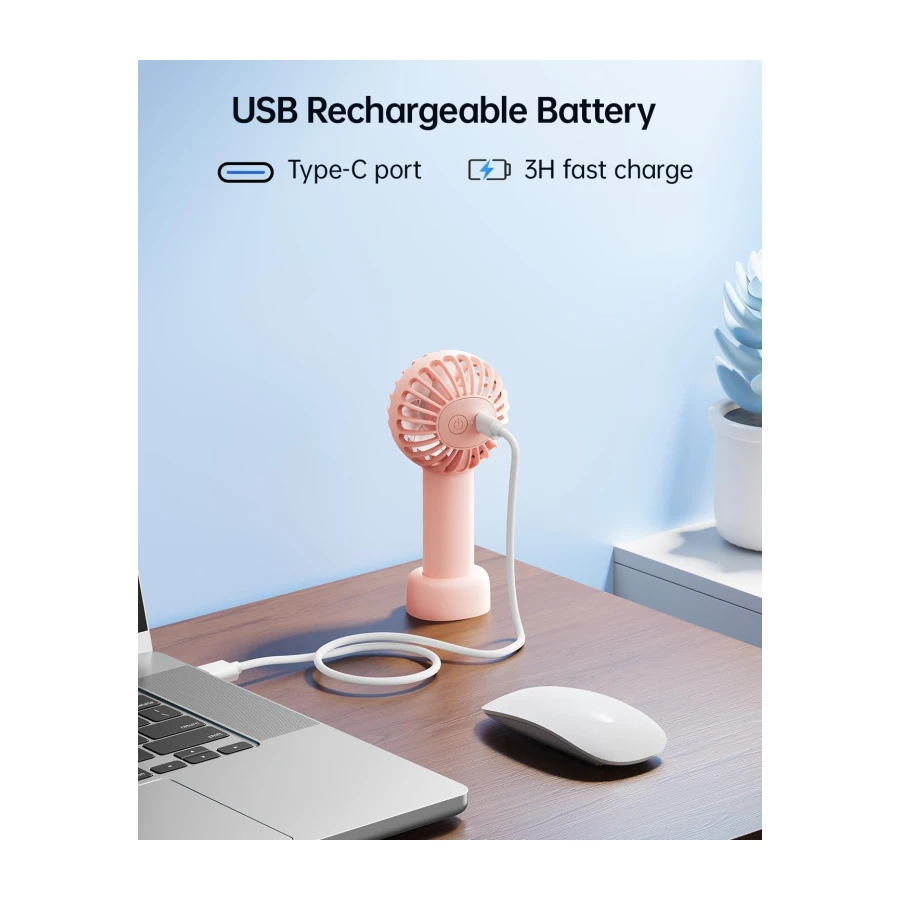SWEETFULL Mini Portable Fan - Rechargeable Handheld Fan