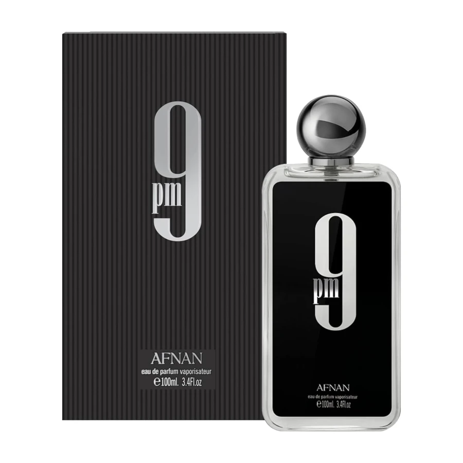 Afnan 9 Pm for Men Eau de Parfum Spray, 3.4 Ounce