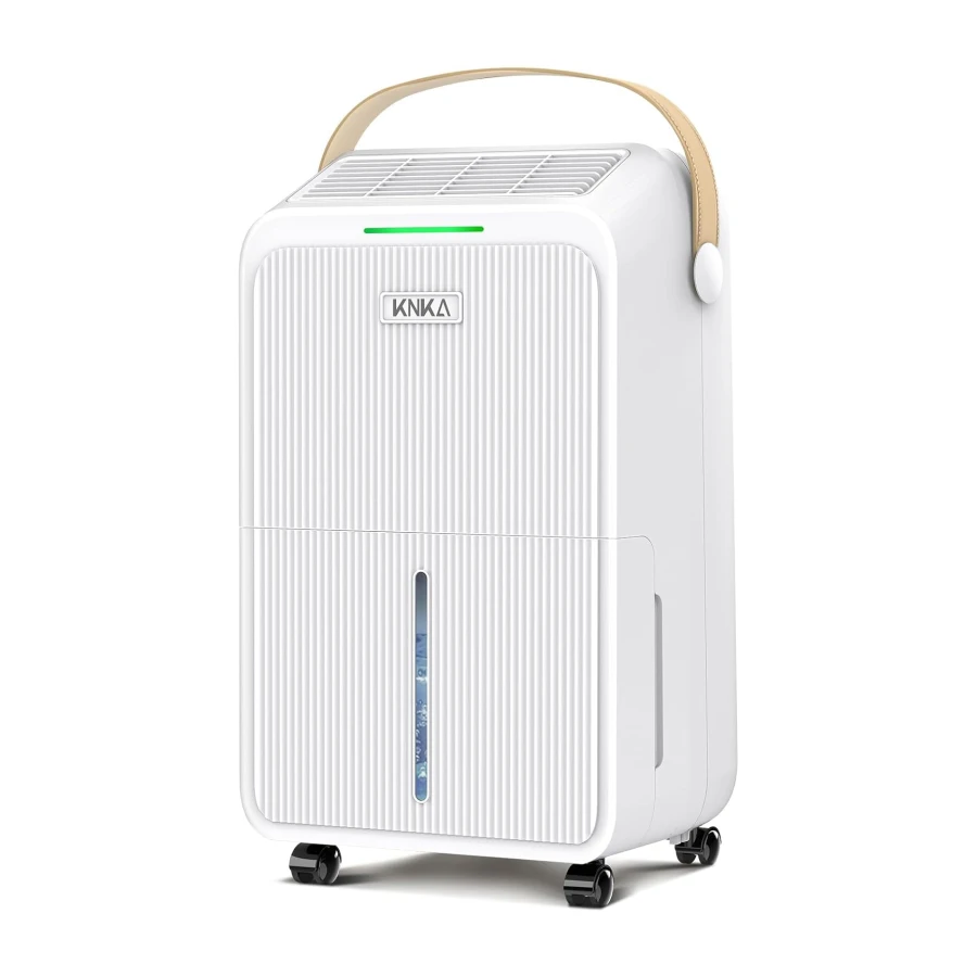 KNKA 2500 Ft² Max 34 Pints Dehumidifier for Basement with Drain Hose, White