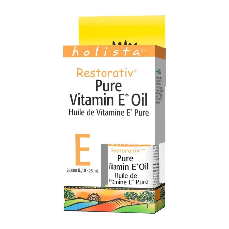 Holista Restorativ Pure Vitamin E Oil 28,000 IU Liquid, 28 mL, Helps Nourish and Protects Skin, Hypoallergenic and Fragrance-Free
