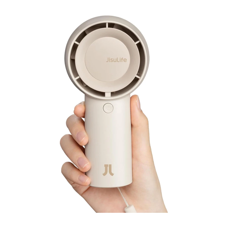 JISULIFE Portable Handheld Turbo Pocket Fan Rechargeable 4000mAh 5-Speed