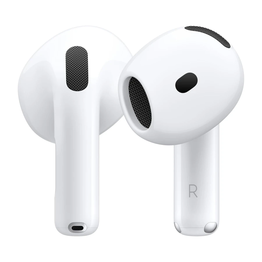 Apple AirPods 4 Wireless Earbuds, Bluetooth Headphones, Personalized Spatial Audio, Sweat- and Water-Resistant
