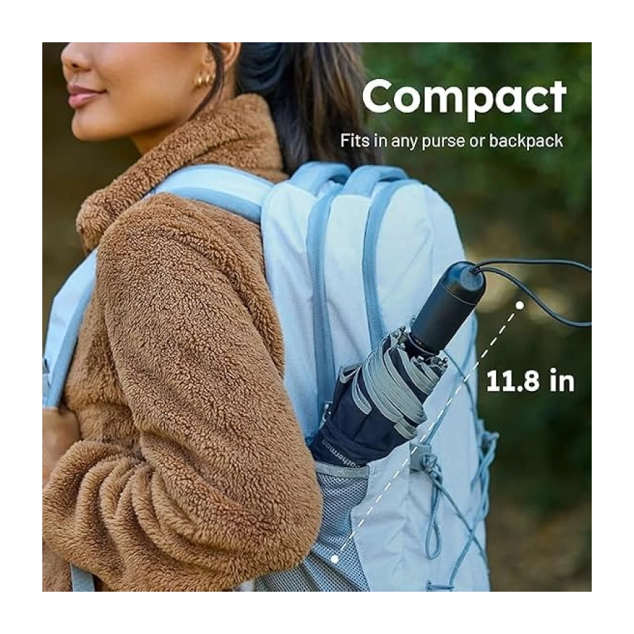 Weatherman Umbrella - Premium Small Compact Mini Umbrella for Travel - Windproof Umbrella Resists Up to 45 MPH Winds