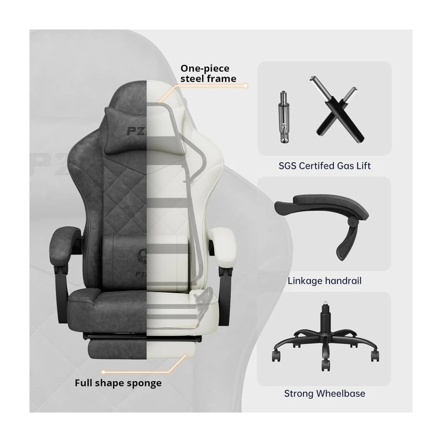 Gaming Chair for Adults, Ergonomic Gaming Chair, Computer Chair with Lumbar Support