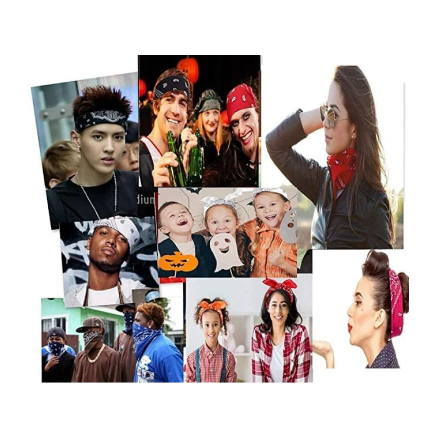 13 Original Paisley bandannas/bandannas of hair color choice