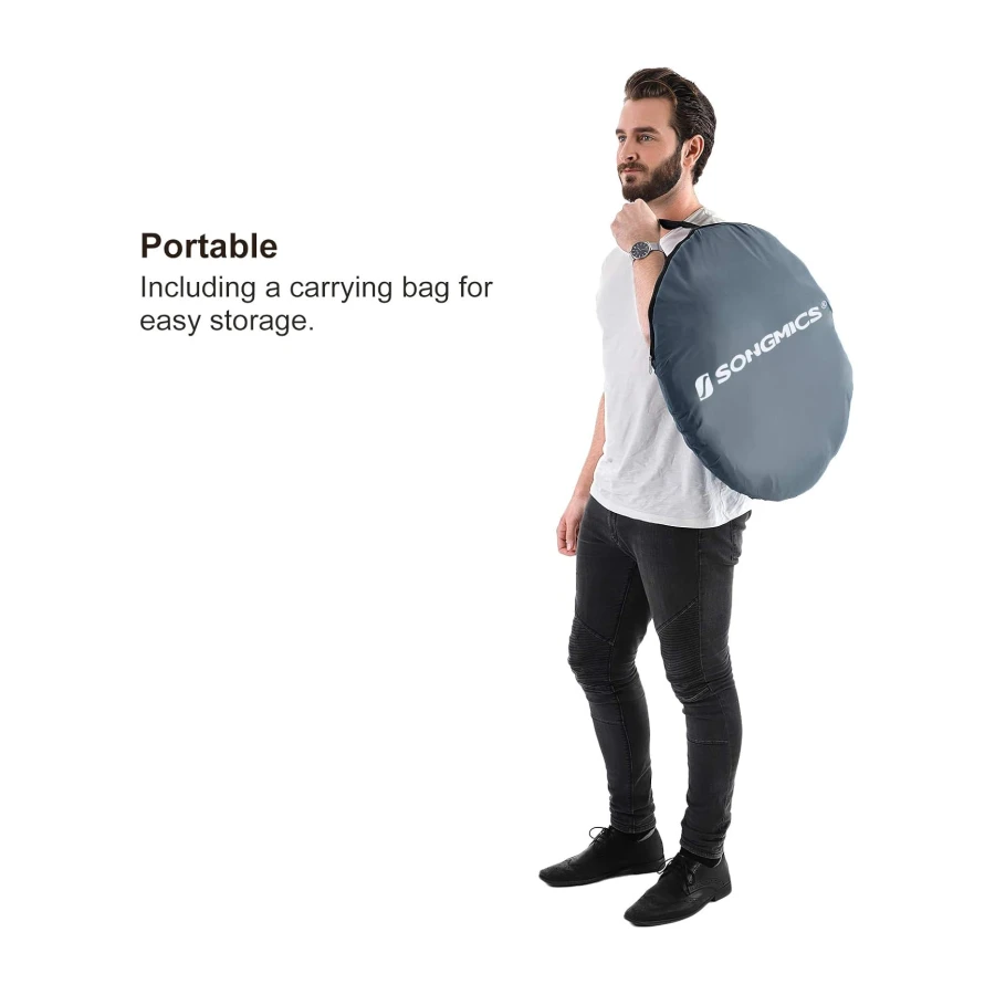SONGMICS Portable Pop up Tent, Dressing Room Privacy Shelter, for Outdoor Camping Fishing Beach Shower Toilet, with Zippered Carrying Bag | Privacy Shelter