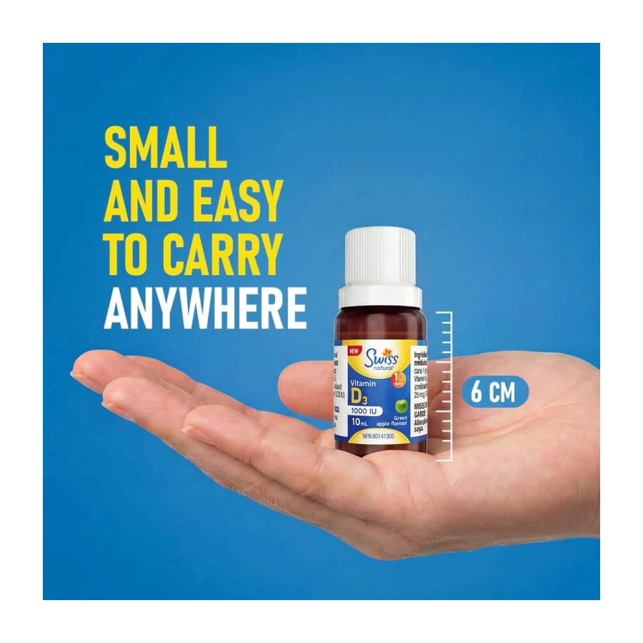 Swiss Natural Vitamin D3 Liquid Drops 1000 IU