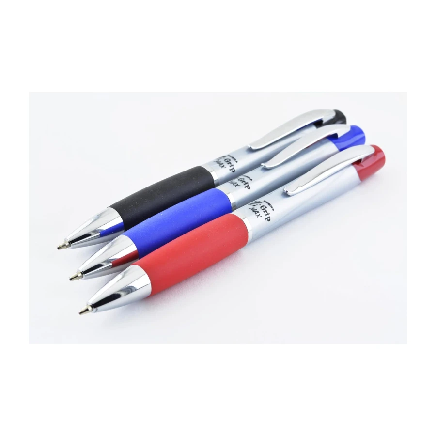 Zebra Pen Z-Grip MAX Retractable Ballpoint Pen, Blue Ink, 1.0mm, 12-Pack