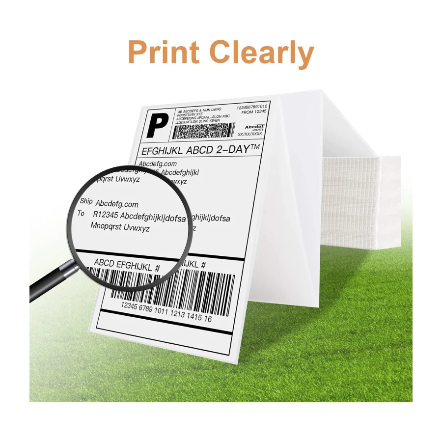 4x6 Thermal Labels - Fanfold Direct Thermal Labels with Perforations for Thermal Printer
