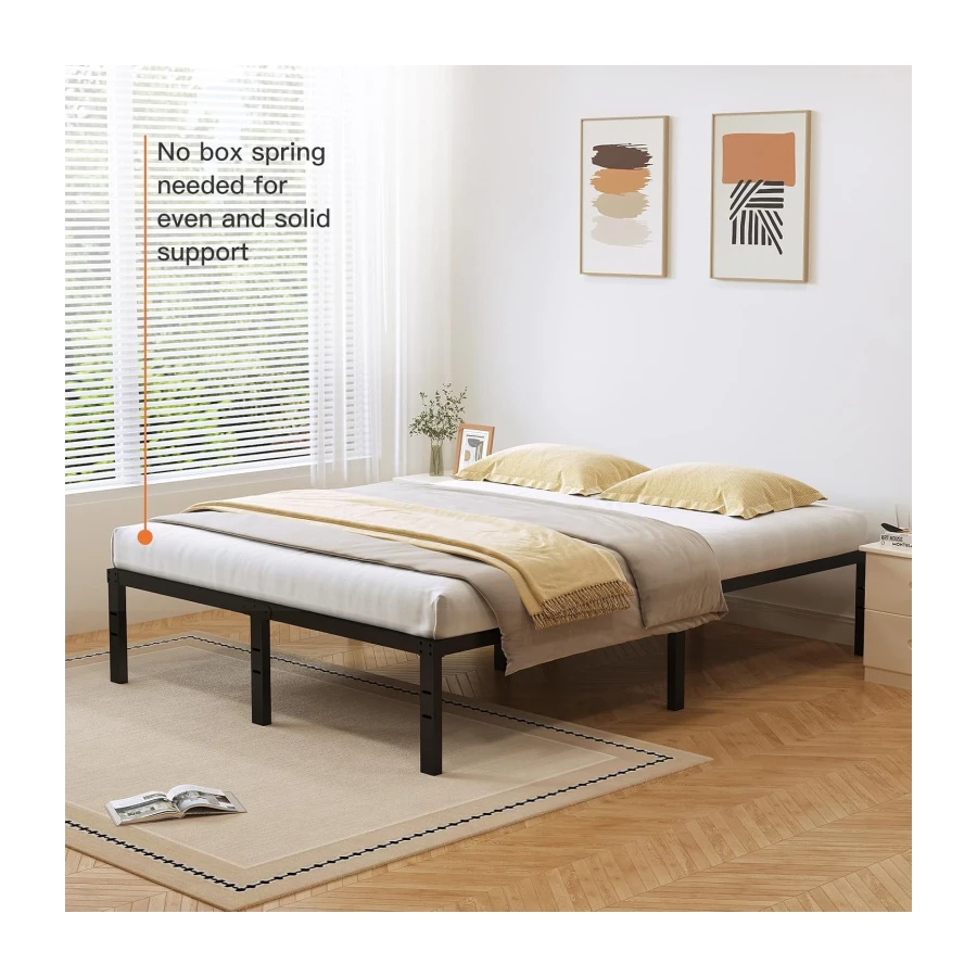 Queen Bed Frame 3200lbs Heavy Duty Metal Platform