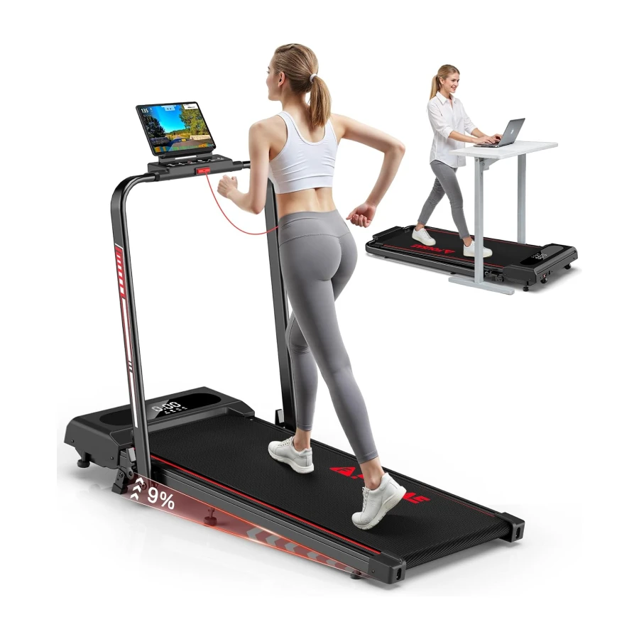 Treadmill, FOUSAE 5 in 1 Foldable 7.5 MPH Treadmill for Home with App Compatible
