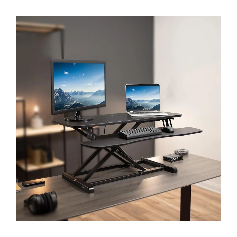 VIVO 36 inch Desk Converter, K Series, Height Adjustable Sit to Stand Riser