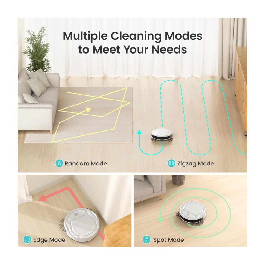 Lefant M210 Pro Robot Vacuum Cleaner, Strong Suction, Slim Design, Self-Charging Robotic Vacuum, Remote/App/Voice Control