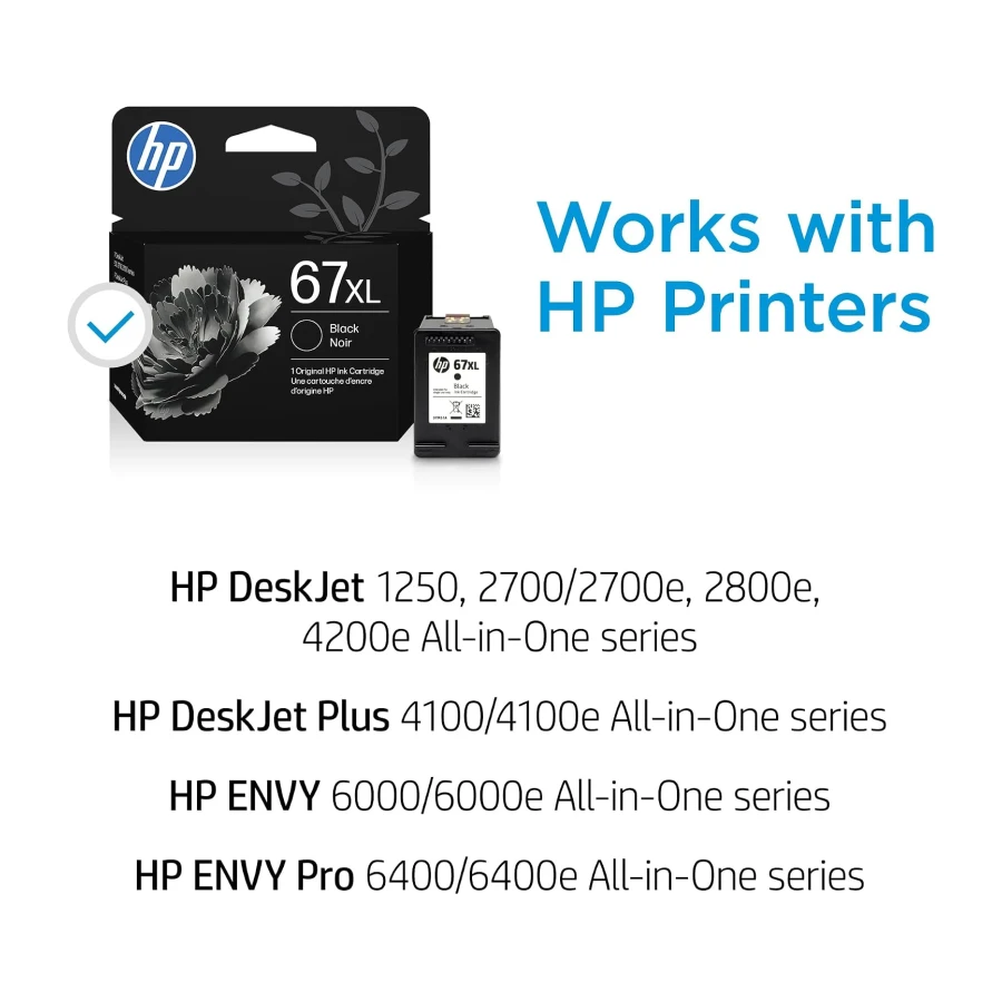 Original HP 67XL Black High-Yield Ink Cartridge