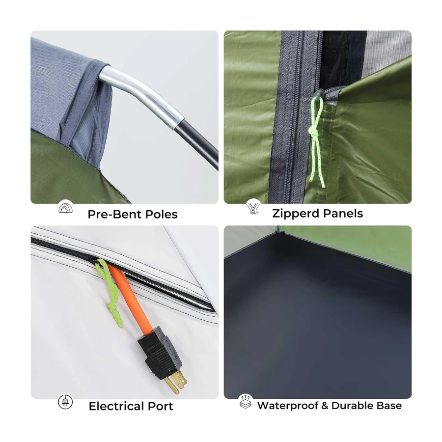 Camping Tent,2/4/6 Person Tent with Rainfly & Large Mesh Windows, Waterproof, Easy Setup - Tents for Family,Camping, Hiking,Backpacking and Outdoor
