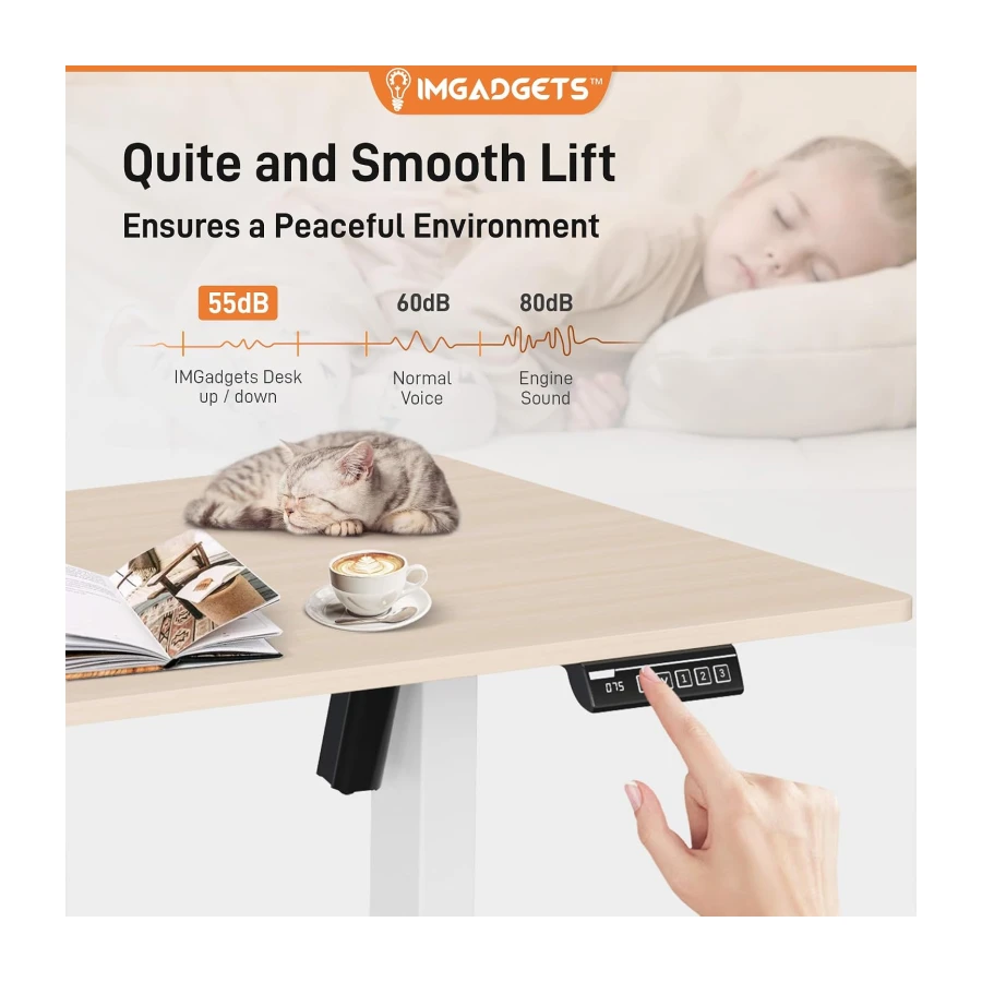 IMGadgets Electric Standing Desk 55x24 Inches Height Adjustable Desk