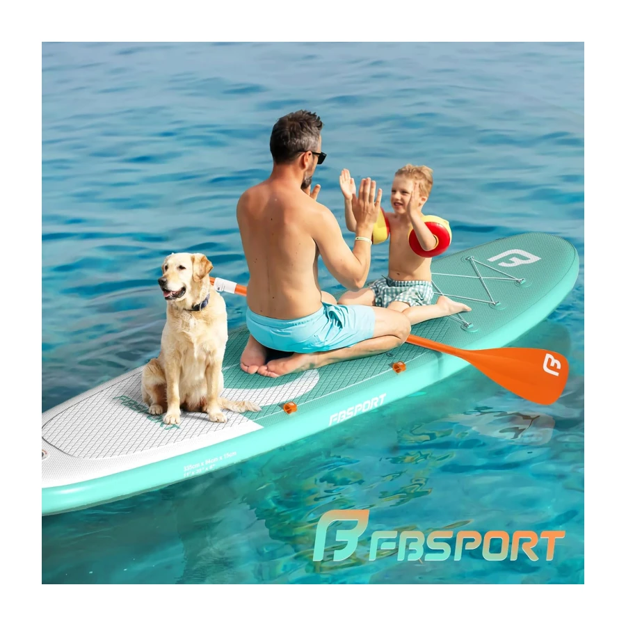 Premium Inflatable Stand Up Paddle Board Inflatable(6 inches Thick) with Durable SUP Accessories & Carry Bag | Wide Stance, Surf Control, Non-Slip Deck, Leash, Paddle and Pump for Youth & Adult