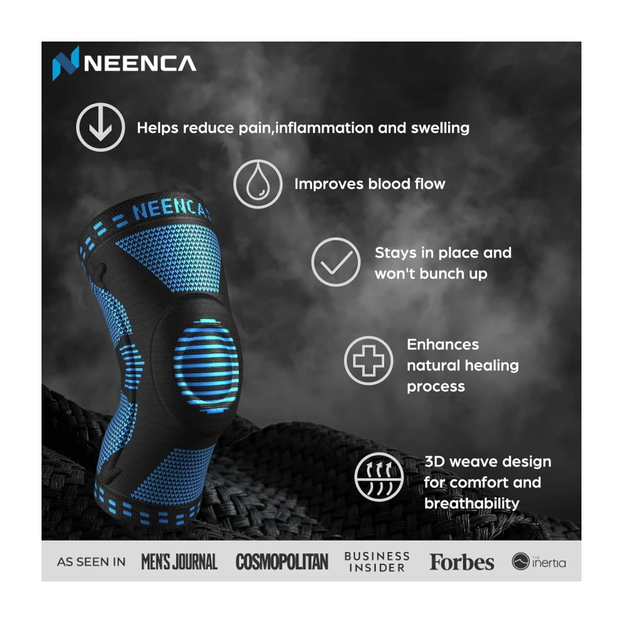 NEENCA Professional Knee Brace for Pain Relief, Medical Knee Support with Patella Pad & Side Stabilizers
