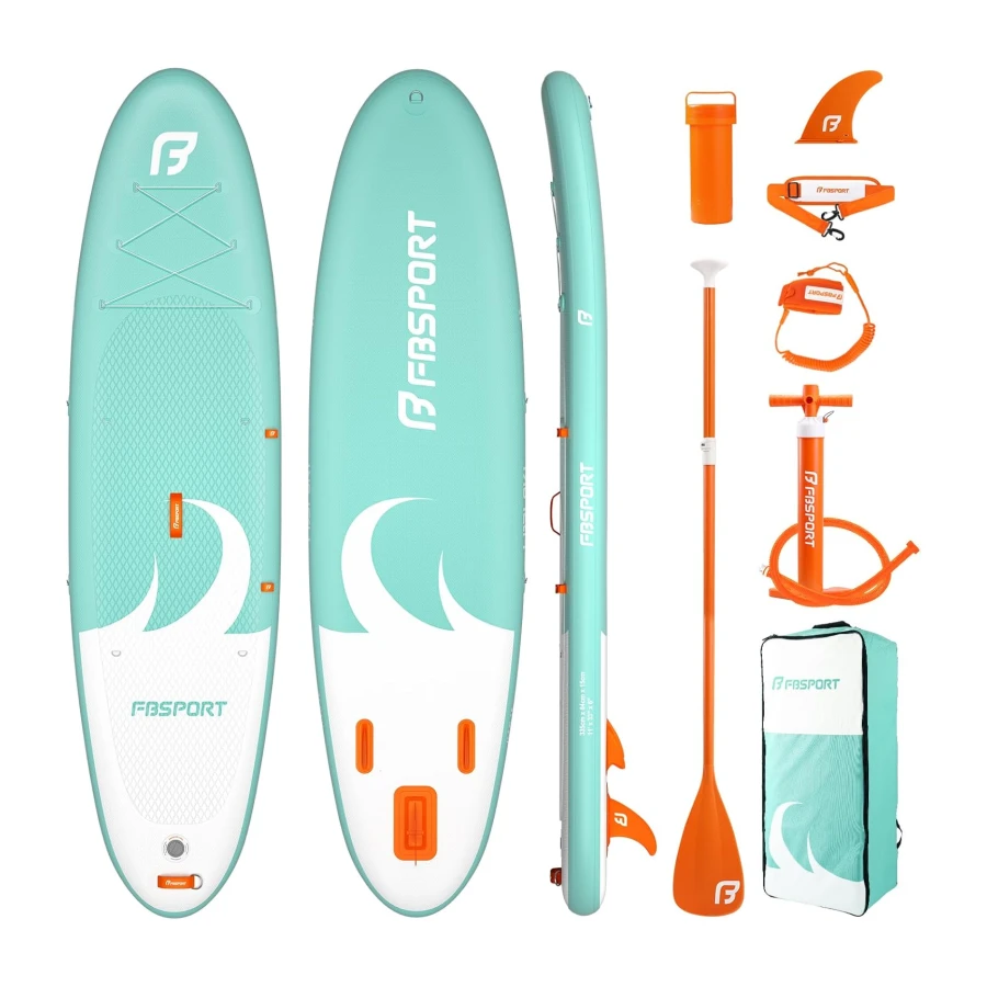 Premium Inflatable Stand Up Paddle Board Inflatable(6 inches Thick) with Durable SUP Accessories & Carry Bag | Wide Stance, Surf Control, Non-Slip Deck, Leash, Paddle and Pump for Youth & Adult