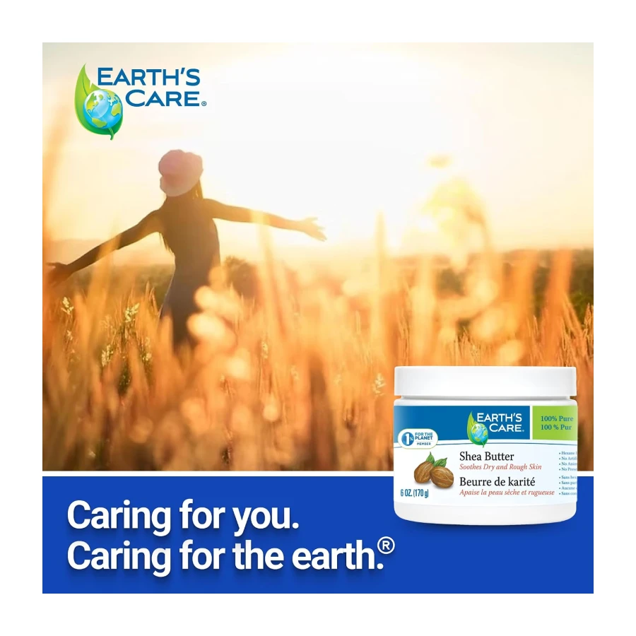 Earth’s Care Shea Butter,100% Pure African Shea Butter for Body, Hair, Lips & DIY Skincare