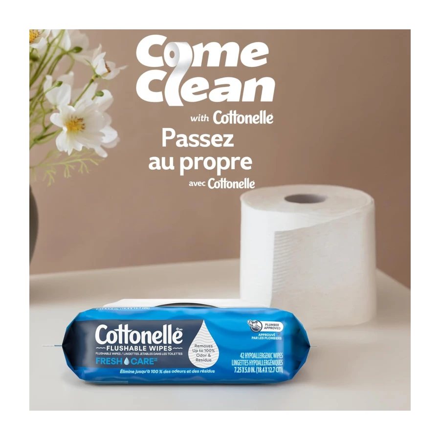 Cottonelle Toilet Paper, 24 Family Mega Rolls = 132 Regular Rolls (4 Packs of 6), Ultra Clean, Strong Bathroom Tissue