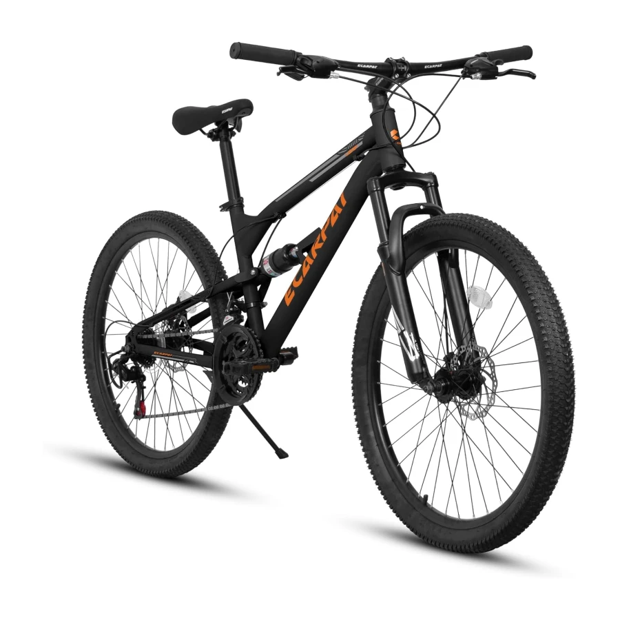 Mountain Bike 24/26/27.5 Inch,Front/Full Dual Suspension, 21-Speed Disc/V-Brake,Carbon Steel/Aluminum Adult Sport Bicycle for Mens Womens Trail Commuter City Snow