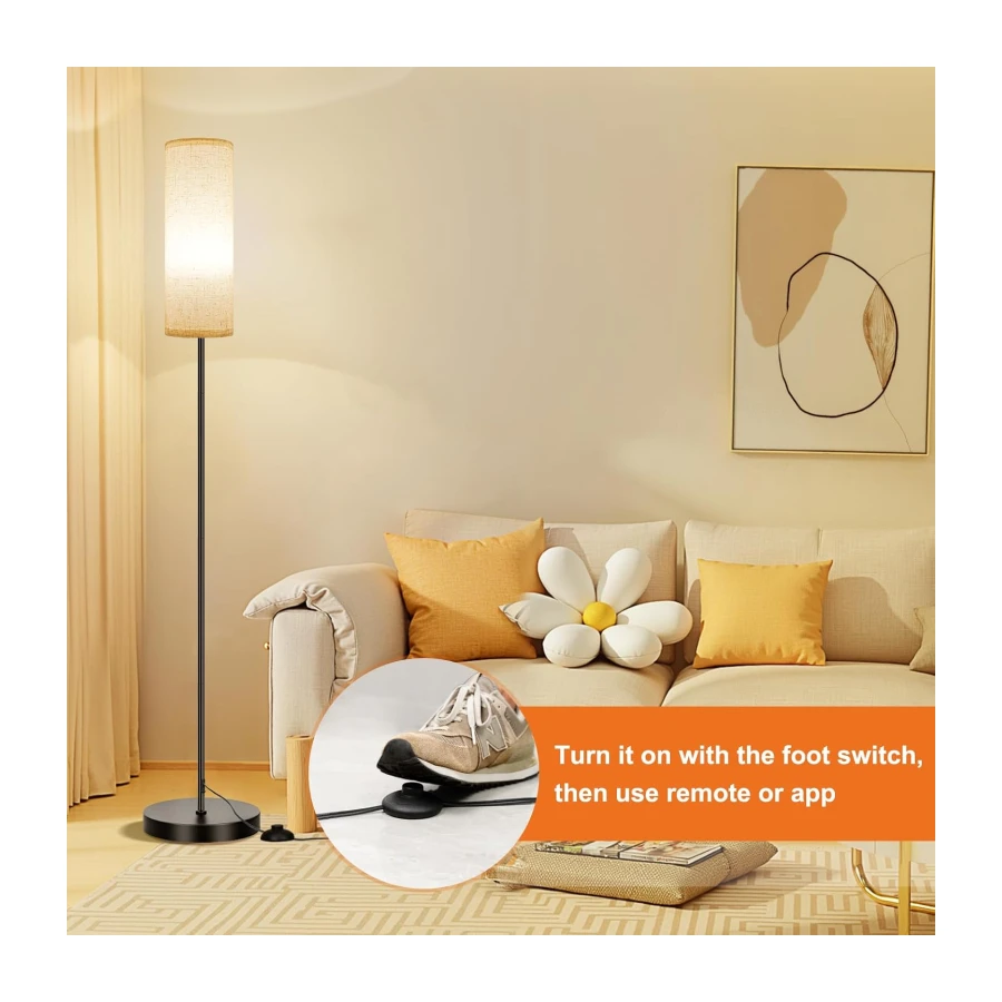 RIDEKO HOME Floor Lamp, 9W 800LM Color Changing Smart Bulb