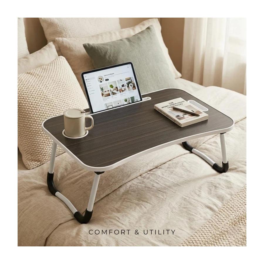 Portable Foldable Laptop Bed Desk, Adjustable Laptop Tray Table
