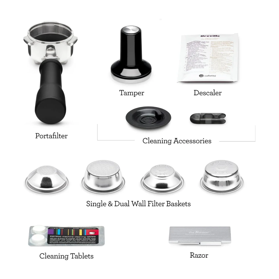 Breville BES500BSS Bambino Plus Espresso Machine, Brushed Stainless Steel
