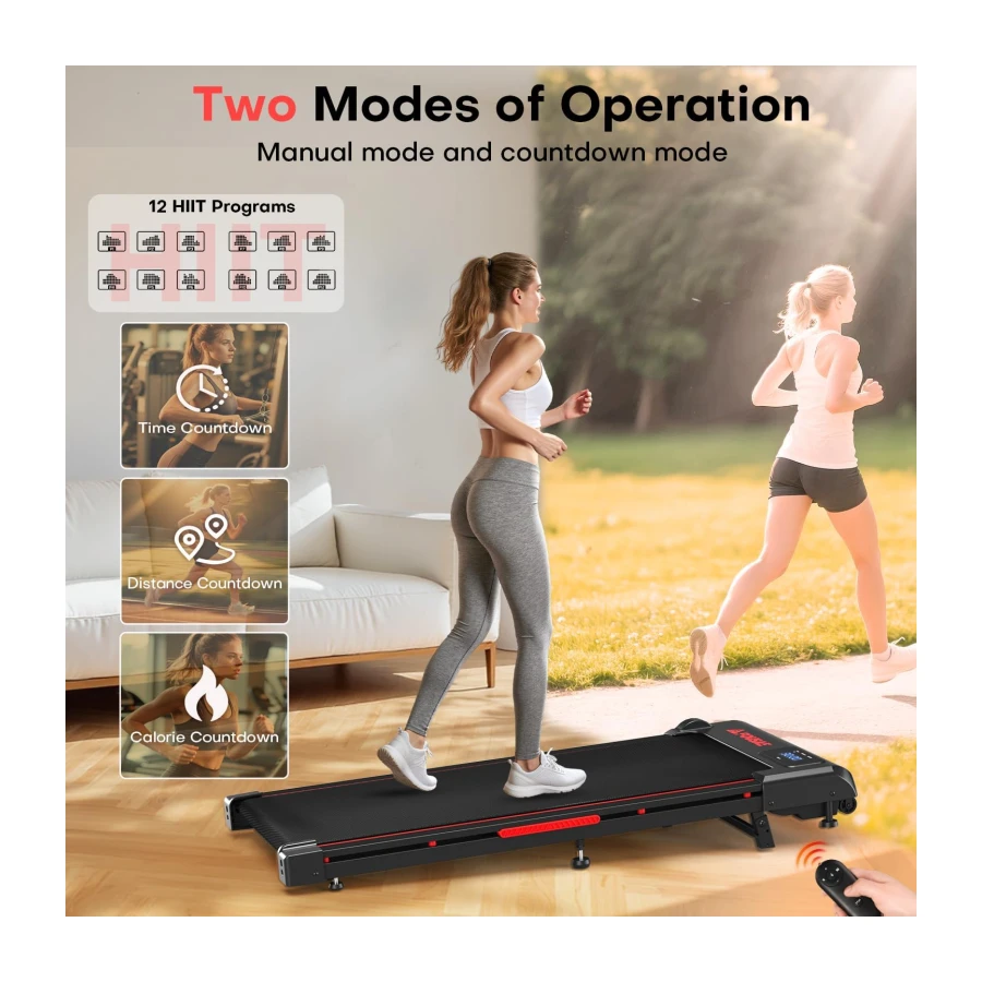 Walking Pad, FOUSAE 3 in 1 Max 6.2 MPH Treadmill for Home with Double Frame