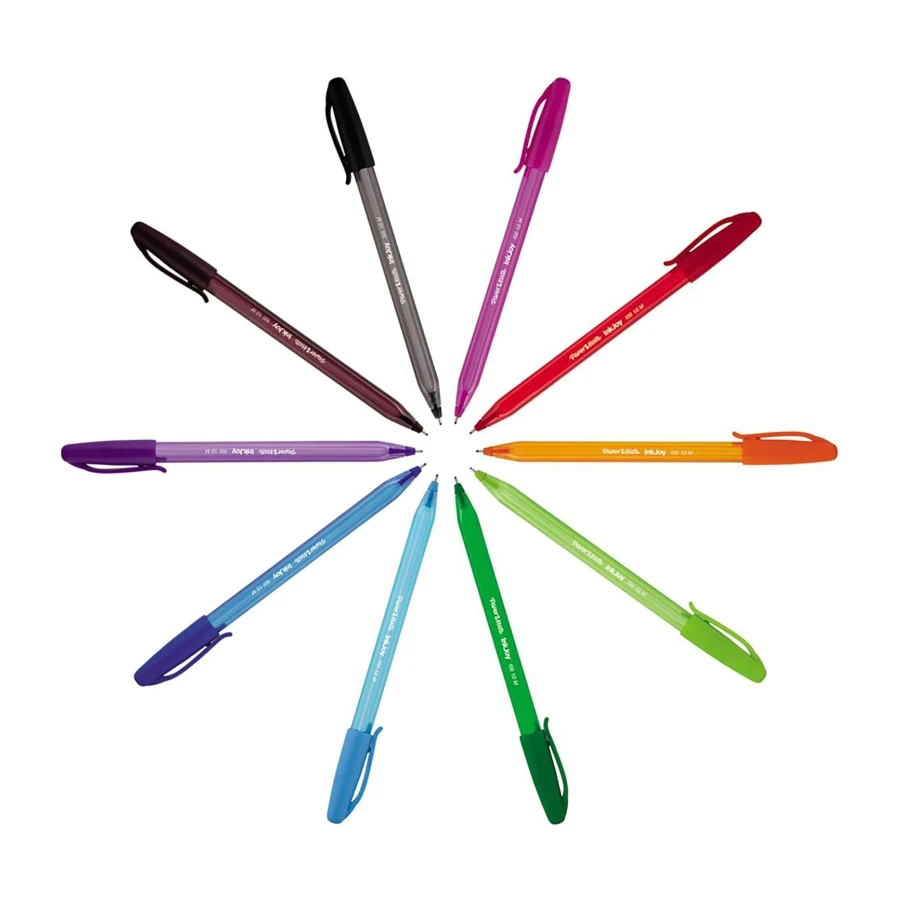 Paper Mate InkJoy Pen Ballpoint Stick, Ball Point 10 Stick Pen Assorted Barrels Medium