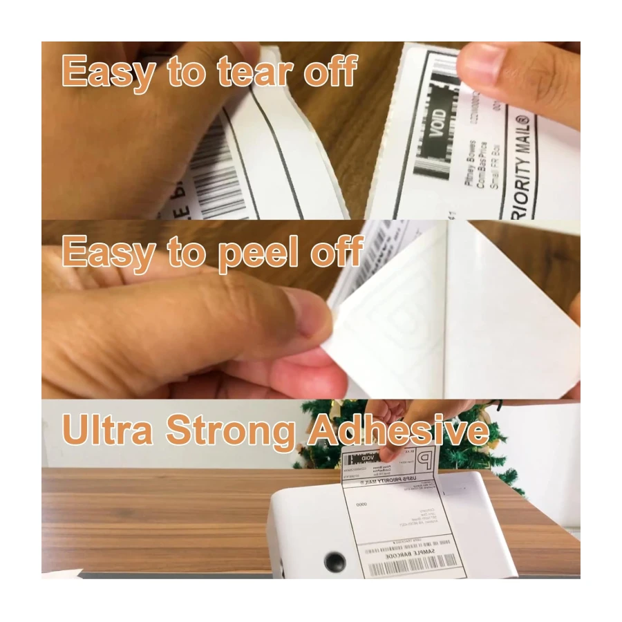 4x6 Thermal Labels - Fanfold Direct Thermal Labels with Perforations for Thermal Printer