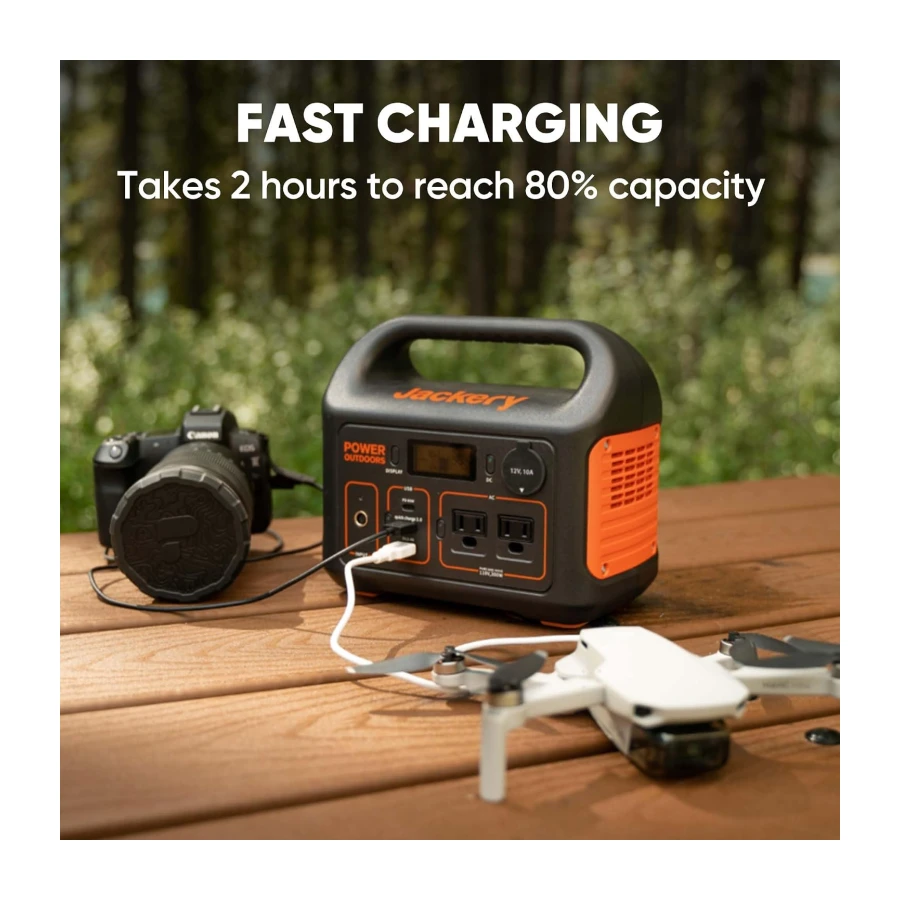 Jackery Portable Power Station Explorer 300, 292Wh Backup LiFePO4 Battery, Solar Generator for Outdoors Camping Travel Hunting Blackout (Solar Panel Optional)