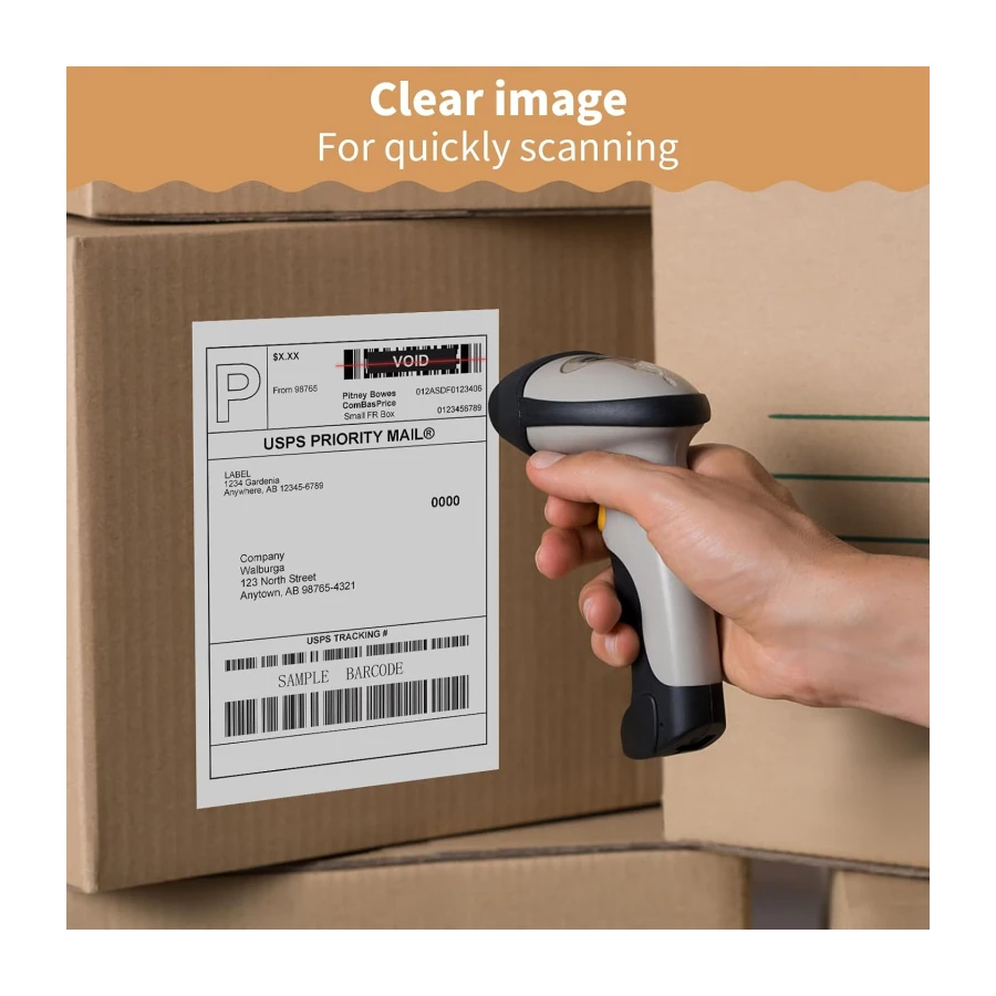 Thermal Direct Labels, 4"x6" Fanfold Thermal Label Printer Paper, Thermal Shipping Label Compatible with Zebra